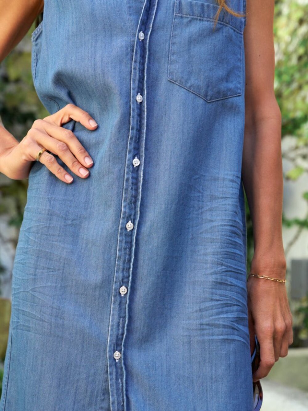 FRANK & EILEEN Rory sleeveless maxi shirtdress (M) - Picture 2 of 16